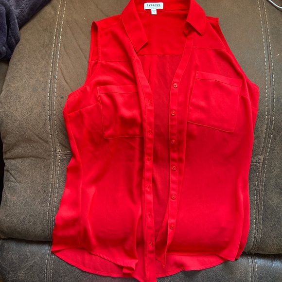 Red express shirt/blouse.button up and in great condition - Picture 1 of 3